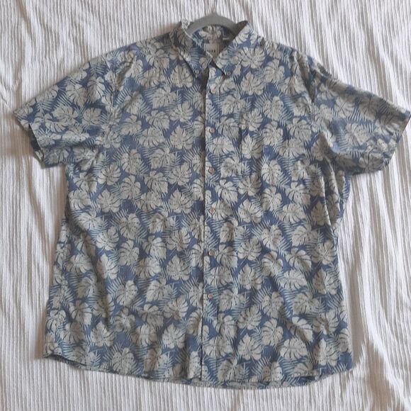 ROWM Hawaiian Button Down Shirt 100% Cotton Beach Coastal XXL - Picture 3 of 9